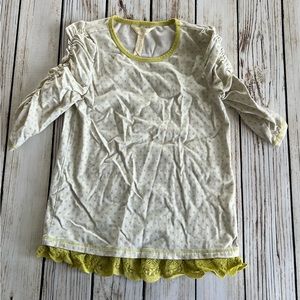 Used girls Matilda Jane lace edges shirt